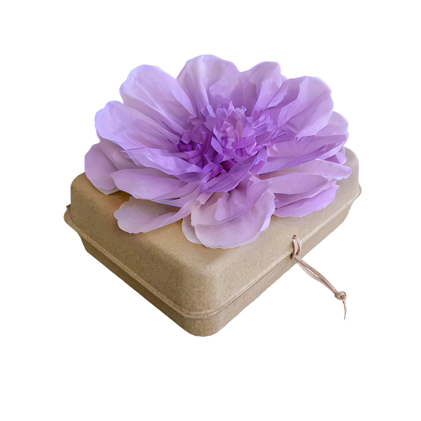 Pachamama Honoring Kit: Biodegradable Urn with Lilac Tissue Paper Flower