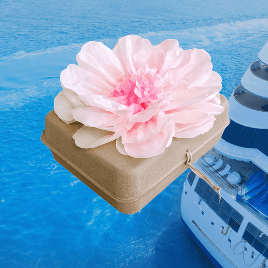 Biodegradable Water Burial Urn Kit – Light Pink Tissue Paper Flower | Cruise Approved with Certificate | Eco-Friendly Ocean Memorial Biodegradable urns Pachamama Tributes