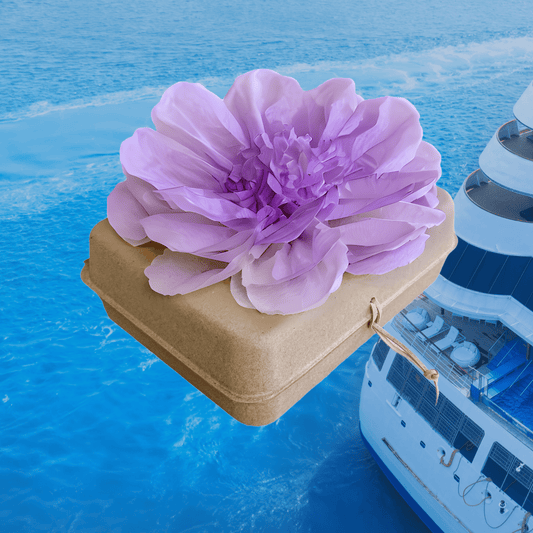 Biodegradable Water Burial Urn Kit – Lilac Tissue Paper Flower | Cruise Approved with Certificate | Eco-Friendly Ocean Memorial Biodegradable urns Pachamama Tributes