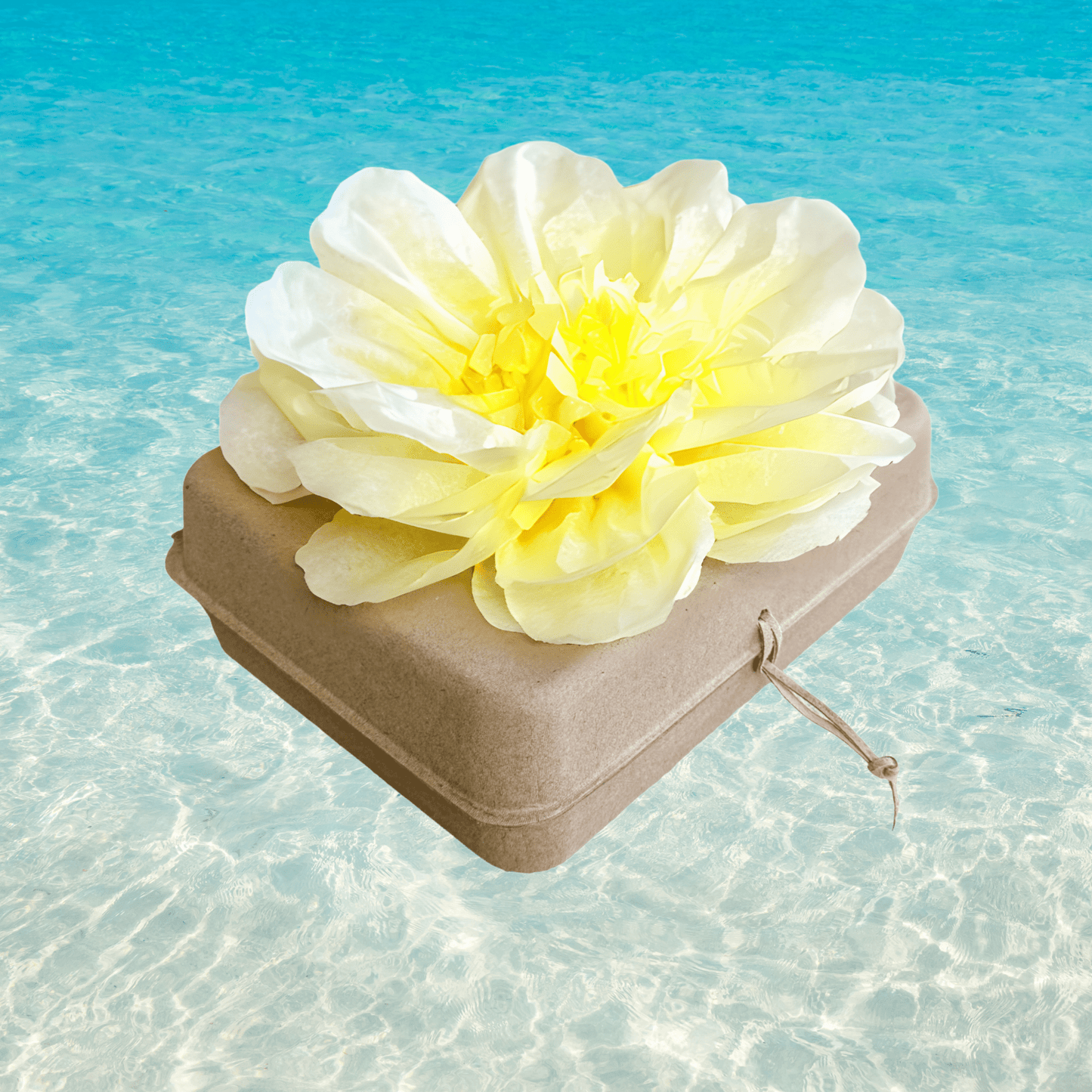 Pachamama Honoring Kit: Biodegradable Urn with Yellow Tissue Paper Flower Biodegradable urns Pachamama Tributes