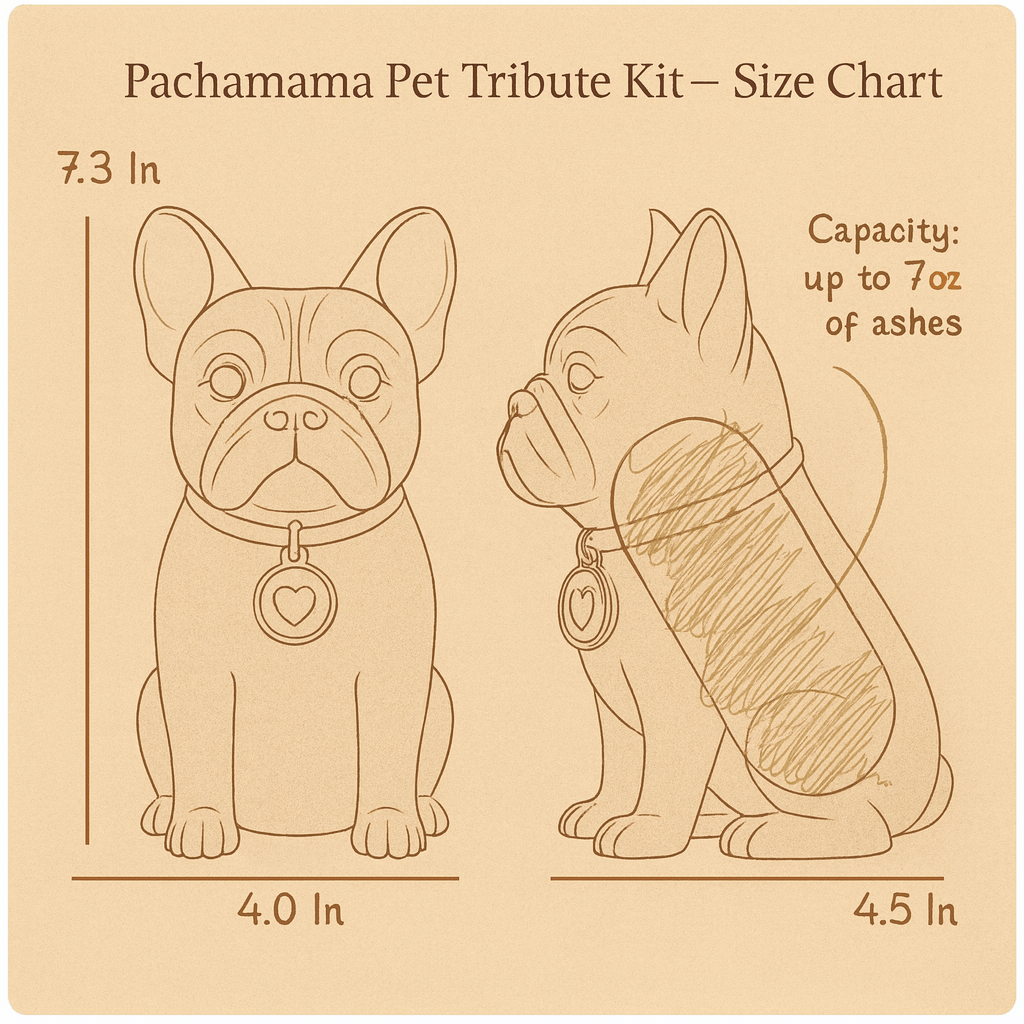 French Bulldog Memorial Urn — A Gentle Tribute in Art Pachamama Tributes