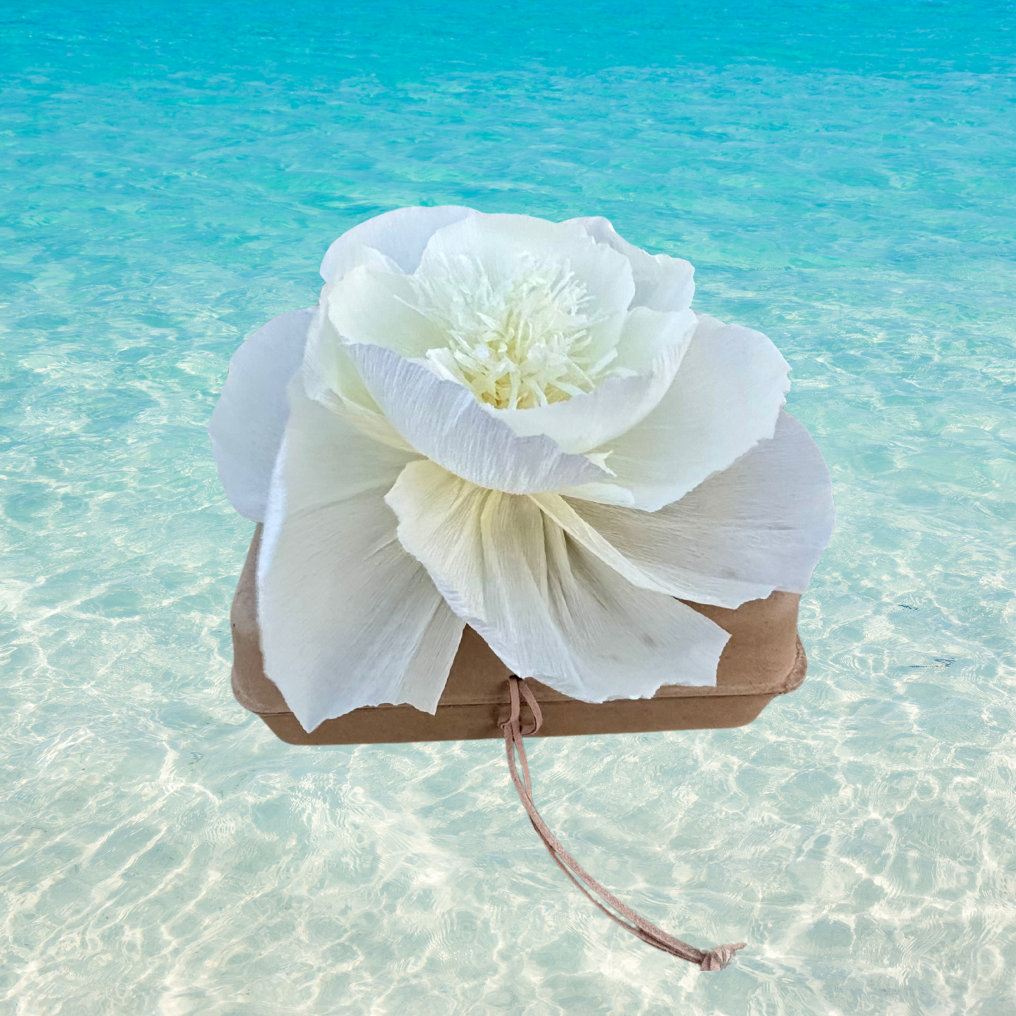 Pachamama Farewell Kit - Biodegradable Urn with Crepe Paper Flower
