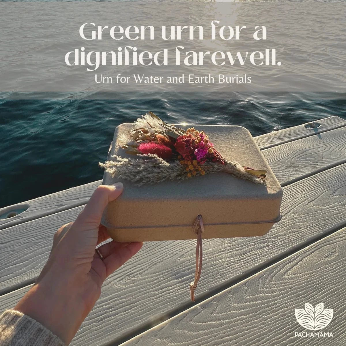 Biodegradable Water Burial Urn Kit – Dried Flower Bouquet | Cruise Approved with Certificate | Eco-Friendly Ocean Memorial Biodegradable urns Pachamama Tributes