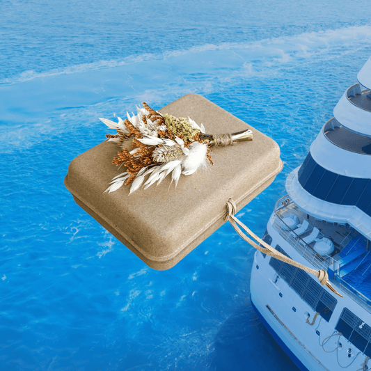 Biodegradable Water Burial Urn Kit – Dried Flower Bouquet | Cruise Approved with Certificate | Eco-Friendly Ocean Memorial Biodegradable urns Pachamama Tributes