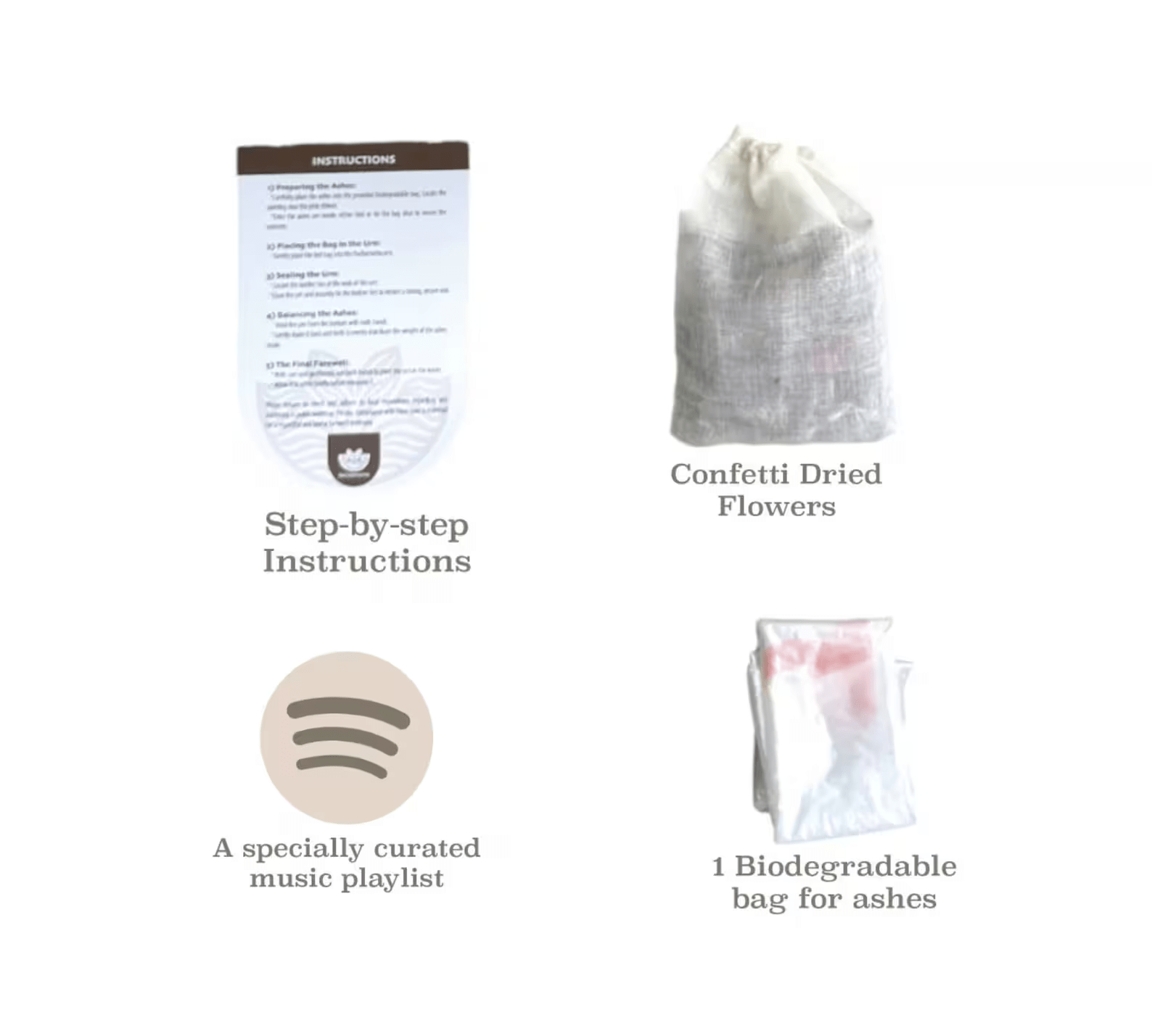 Pachamama Honoring Kit: Biodegradable Urn with Natural Tissue Paper Flower Biodegradable urns Pachamama Tributes