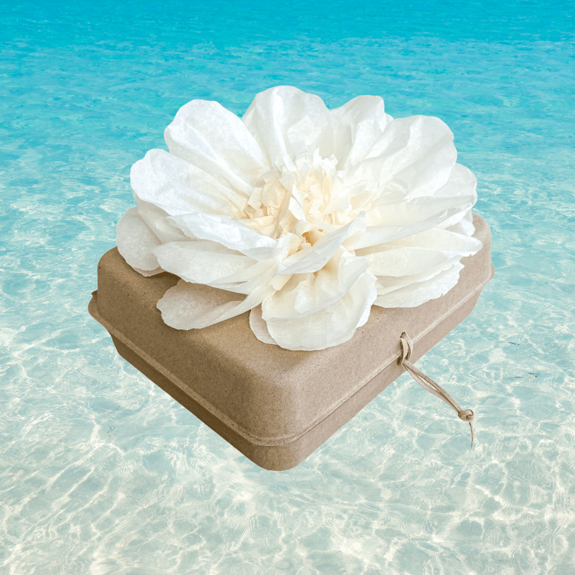Pachamama Honoring Kit: Biodegradable Urn with Natural Tissue Paper Flower Biodegradable urns Pachamama Tributes