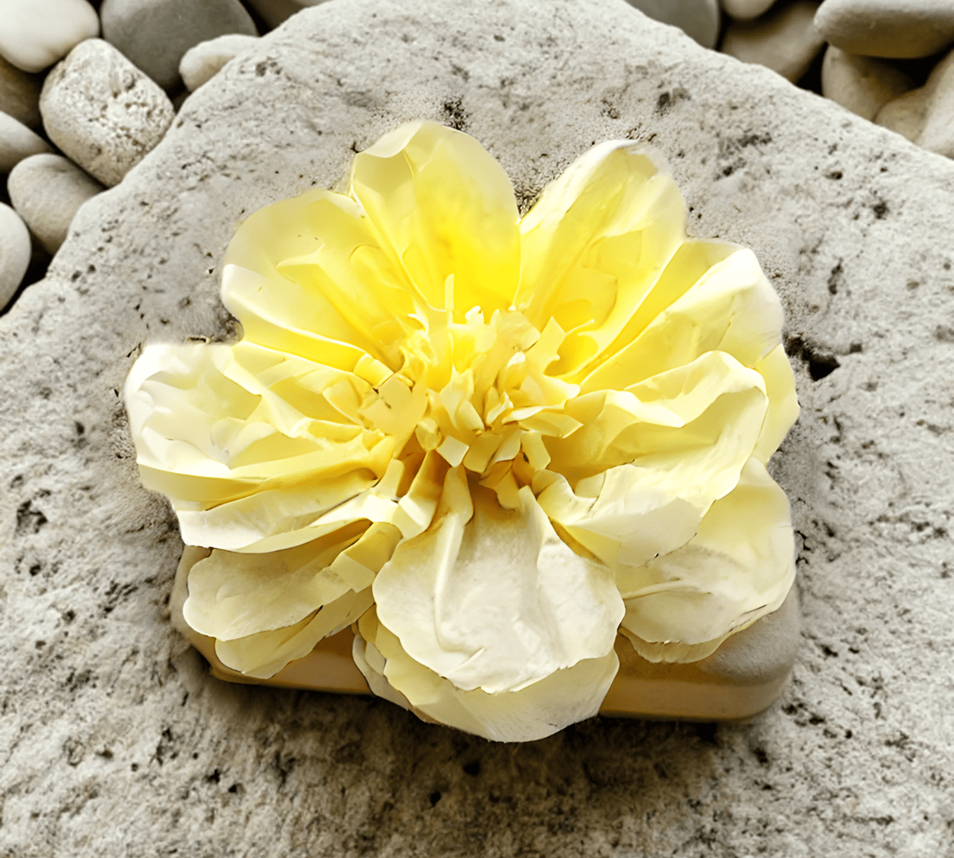 Pachamama Honoring Kit: Biodegradable Urn with Yellow Tissue Paper Flower Biodegradable urns Pachamama Tributes