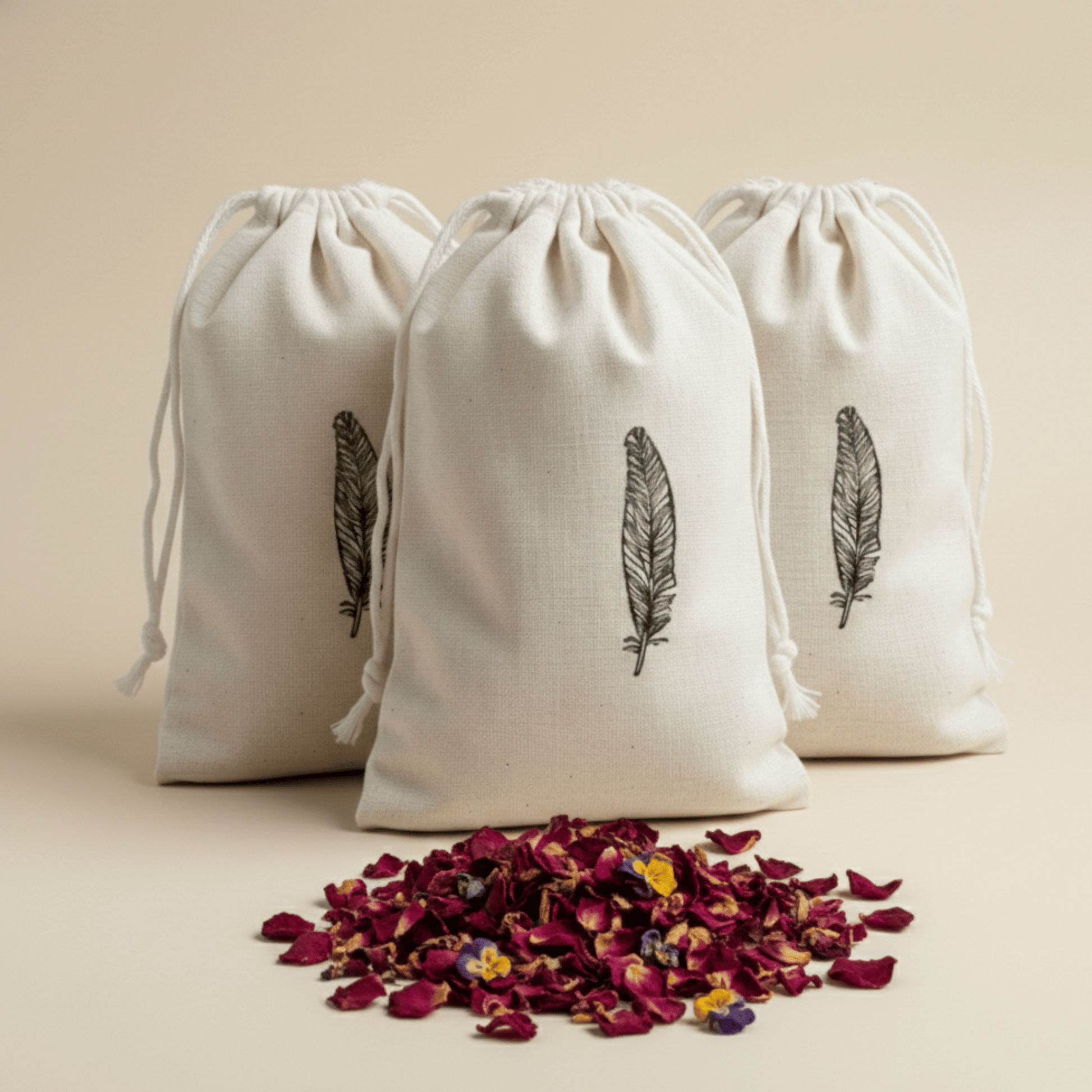 Dried Rose Petals for Ceremony – Set of 3 Bags Pachamama Tributes