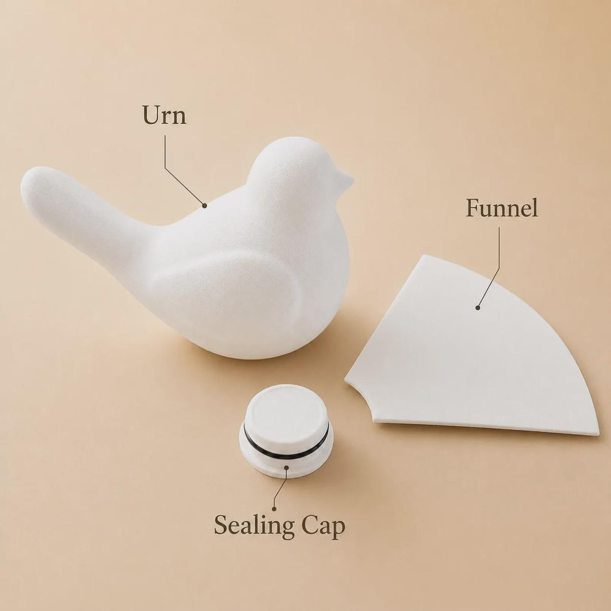 Songbird Keepsake Urn and Memorial Candle Holder Gift Set with Online Memorial Memorial keepsakes Pachamama Tributes