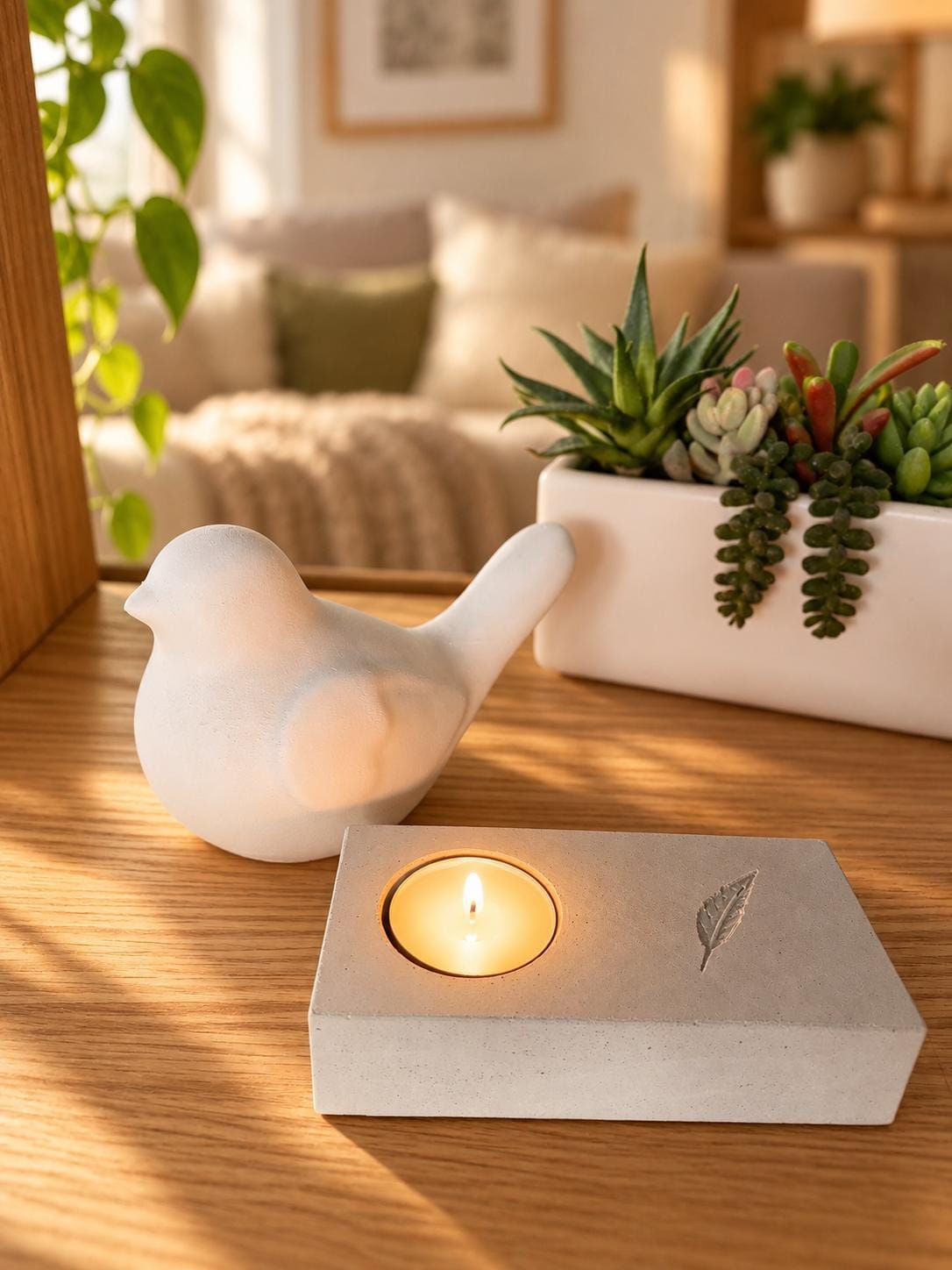 Songbird Keepsake Urn and Memorial Candle Holder Gift Set with Online Memorial Memorial keepsakes Pachamama Tributes