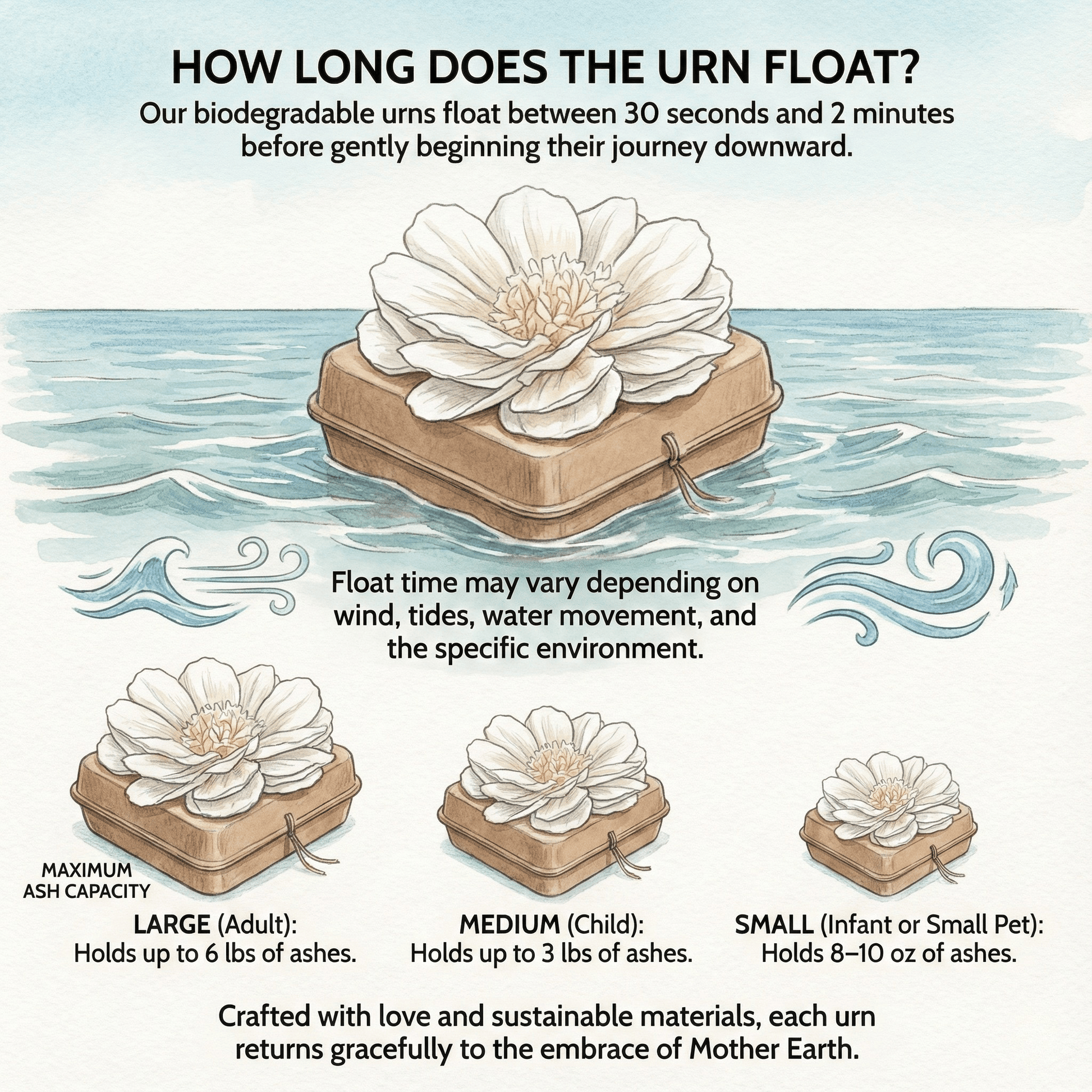 Pachamama Biodegradable Urns with Assorted Tissue Paper Flowers: Honor and Embrace Nature Pachamama Tributes