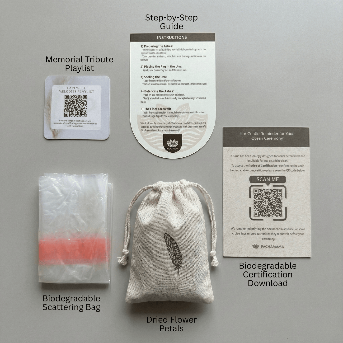 Pachamama Biodegradable Urns with Assorted Tissue Paper Flowers: Honor and Embrace Nature Pachamama Tributes